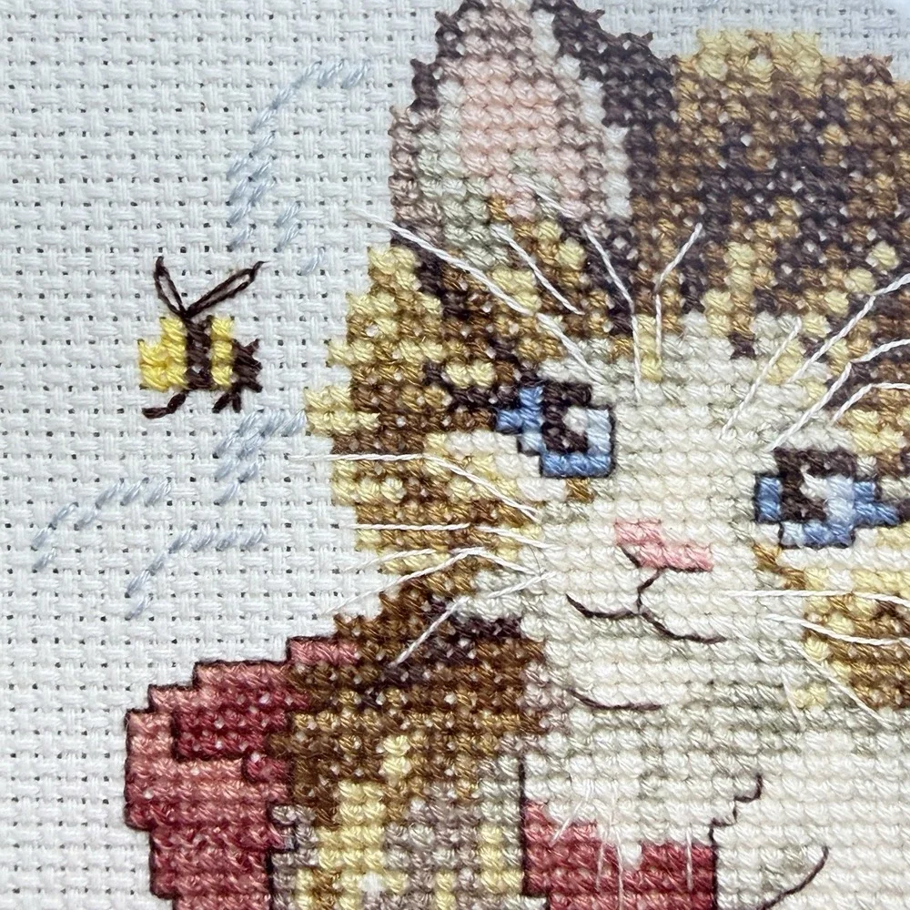 Curious Kitten Cross Stitch Adorable Kitty 10